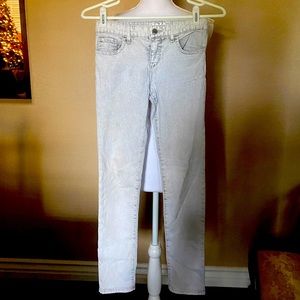 GAP kids girls 10 super skinny jeans white washed